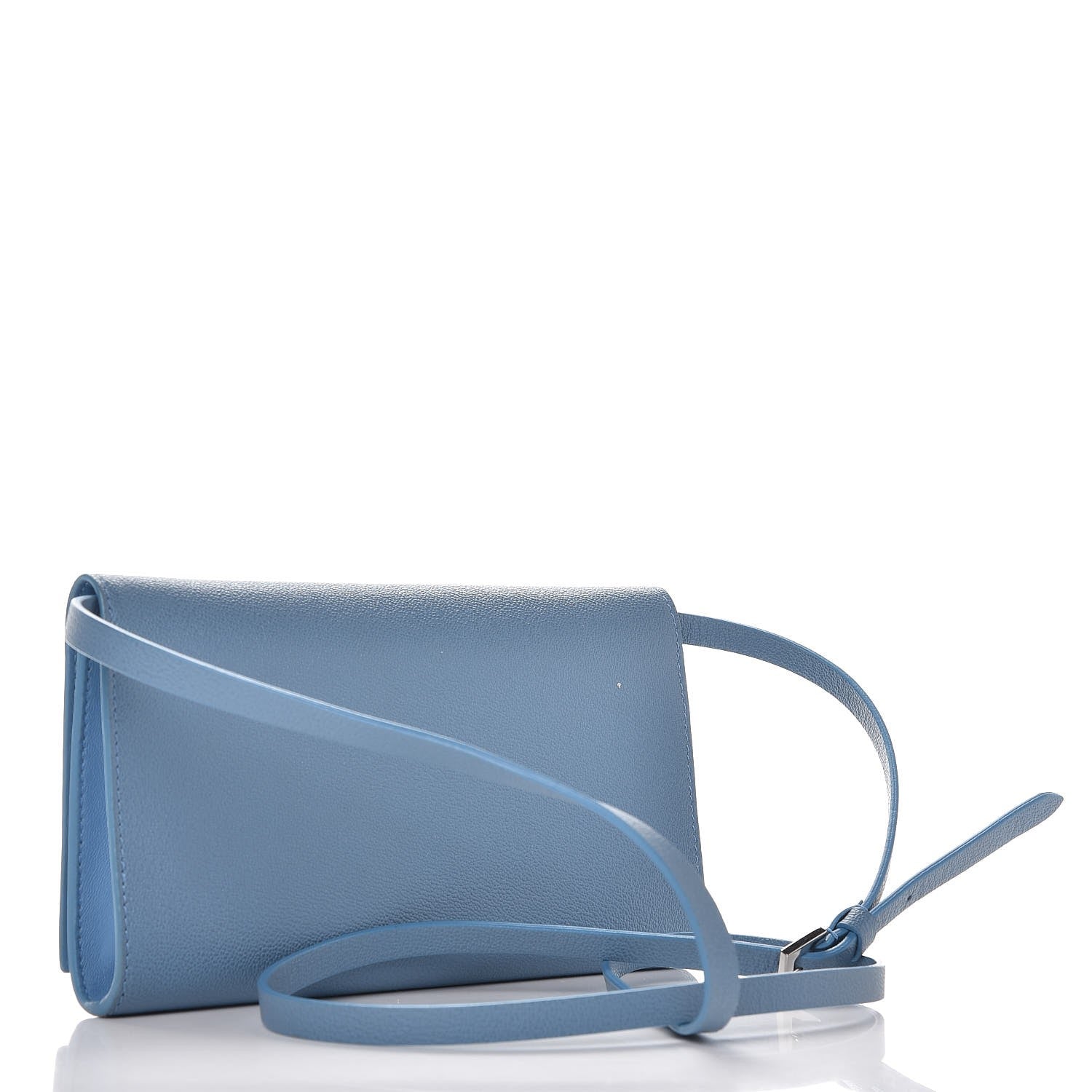 Alexander McQueen Calfskin Insignia Pouch with Strap Blue 3 of 9