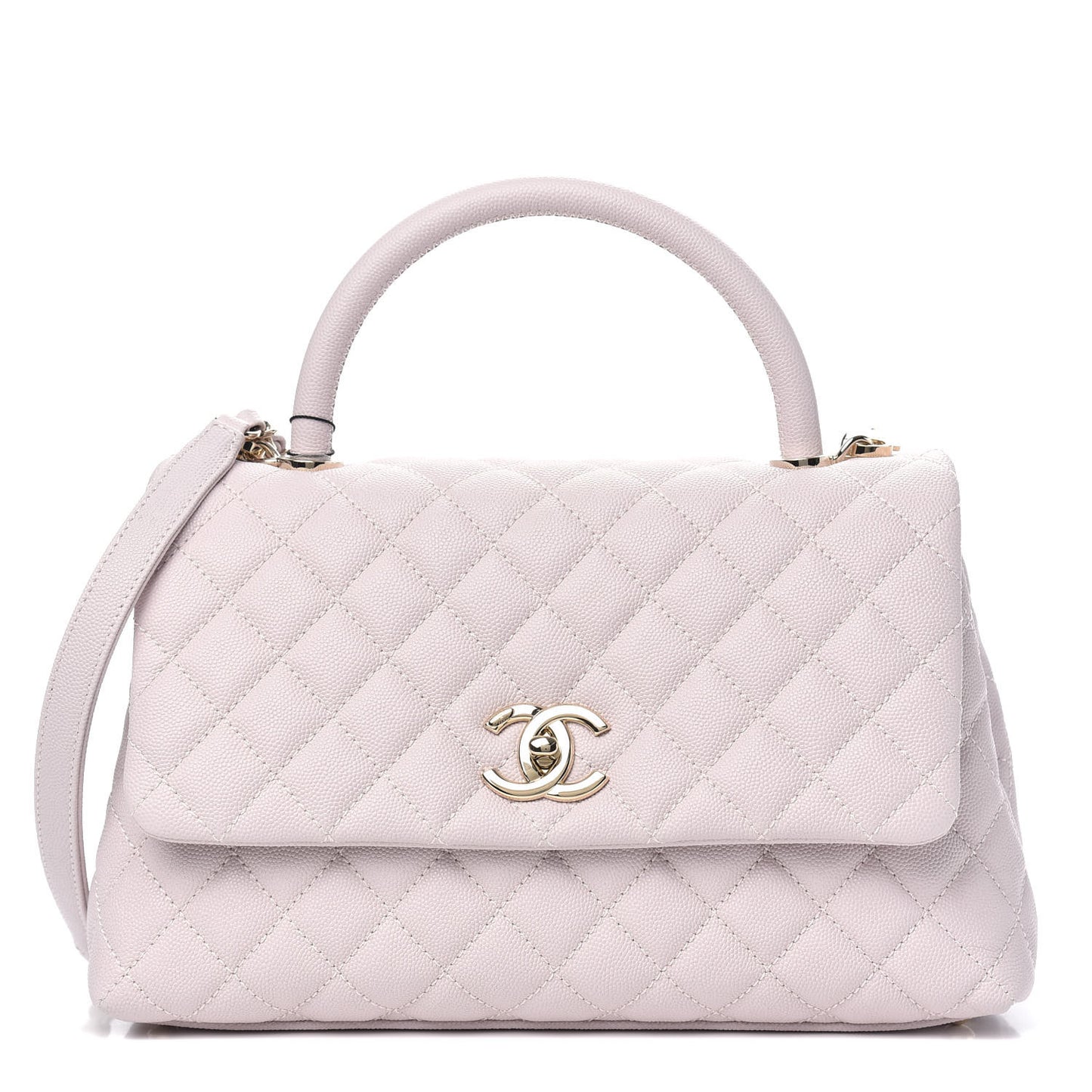Caviar Quilted Small Coco Handle Flap Lilas Lilac