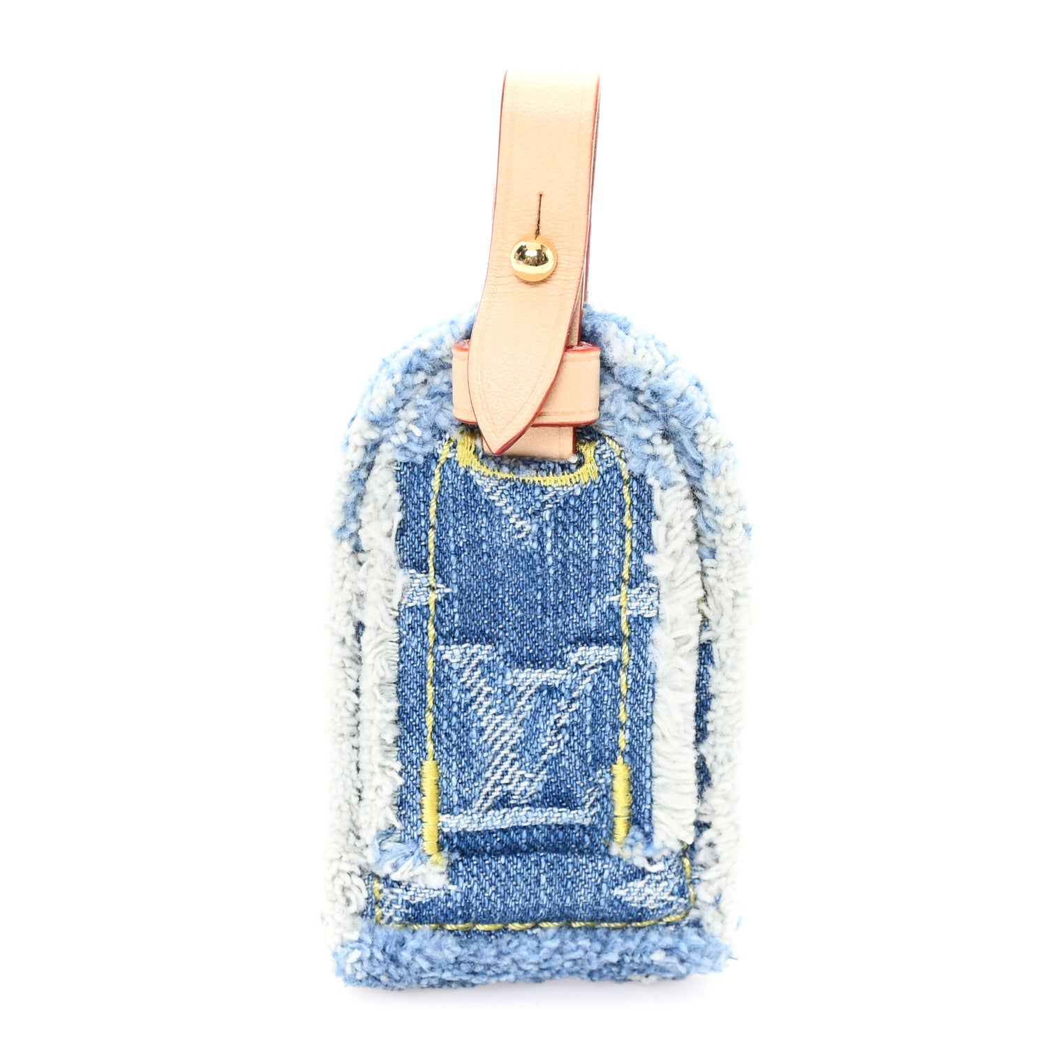 Louis Vuitton Monogram Denim Carryall Luggage Tag Blue 1 of 3