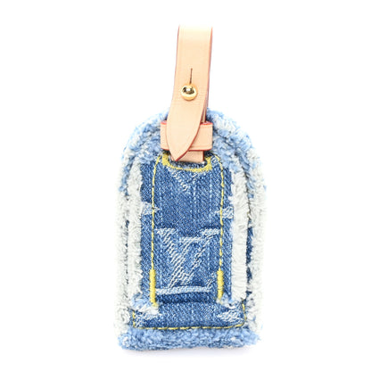 Louis Vuitton Monogram Denim Carryall Luggage Tag Blue 1 of 3