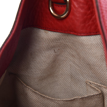 Gucci Pebbled Calfskin Medium Soho Chain Shoulder Bag Tabasco Red 11 of 25