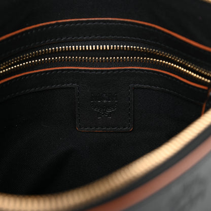 MCM Calfskin Monogram Klara Crossbody Pouch Black 6 of 12