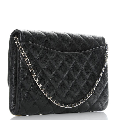 Chanel Caviar Quilted Clutch With Chain Flap Black 4 of 9