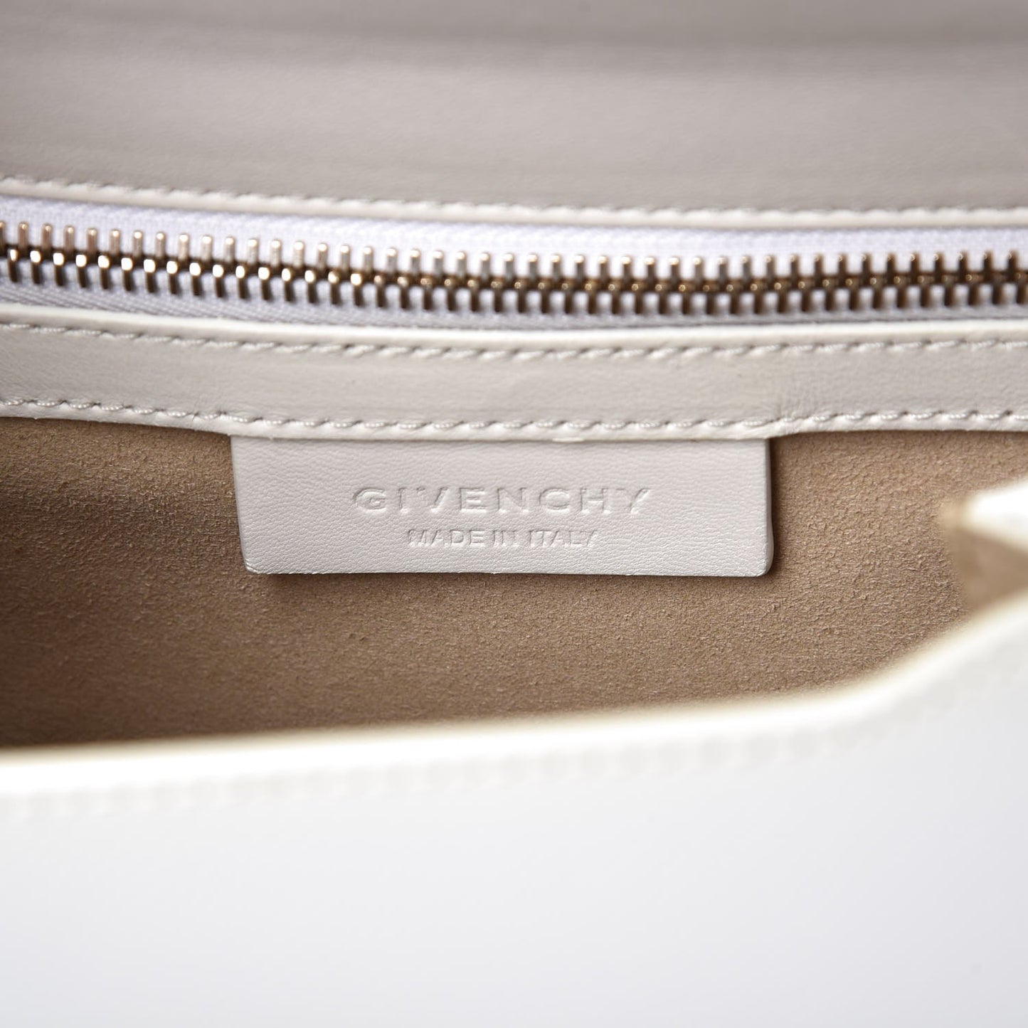 Patent Calfskin Mini Pandora Box Chain Crossbody Bag White