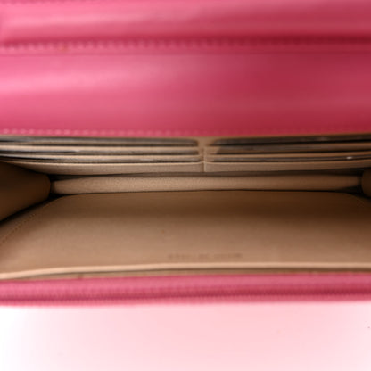 Chanel Lambskin Camellia Embossed Wallet on Chain WOC Pink 5 of 13