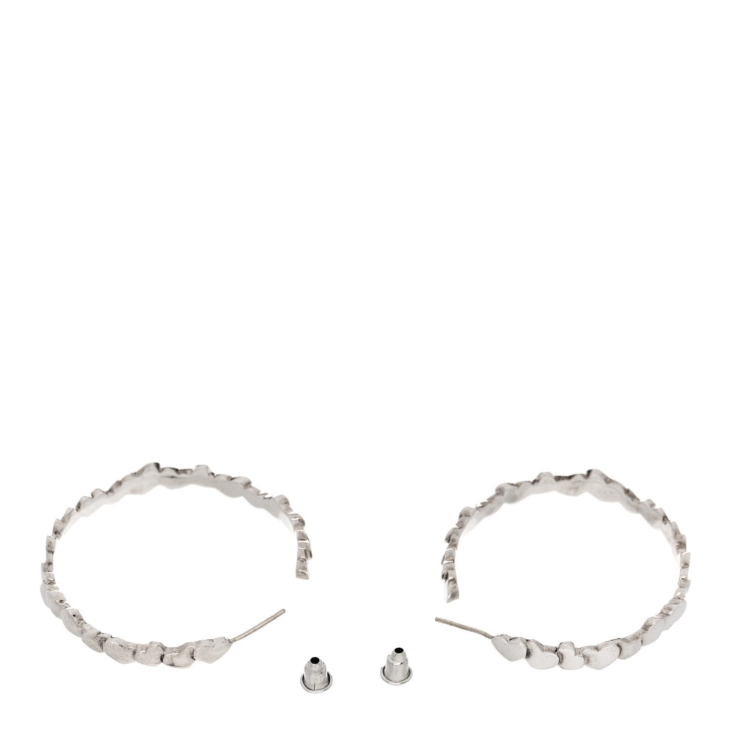 Tiffany Sterling Silver Paloma Picasso Modern Hearts Hoop Earrings 3 of 6