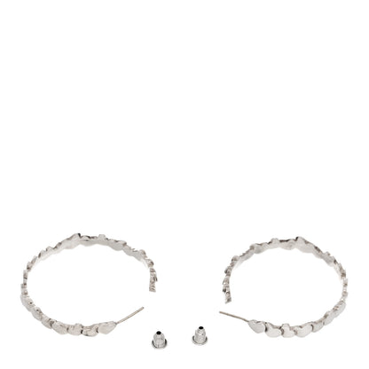 Tiffany Sterling Silver Paloma Picasso Modern Hearts Hoop Earrings 3 of 6