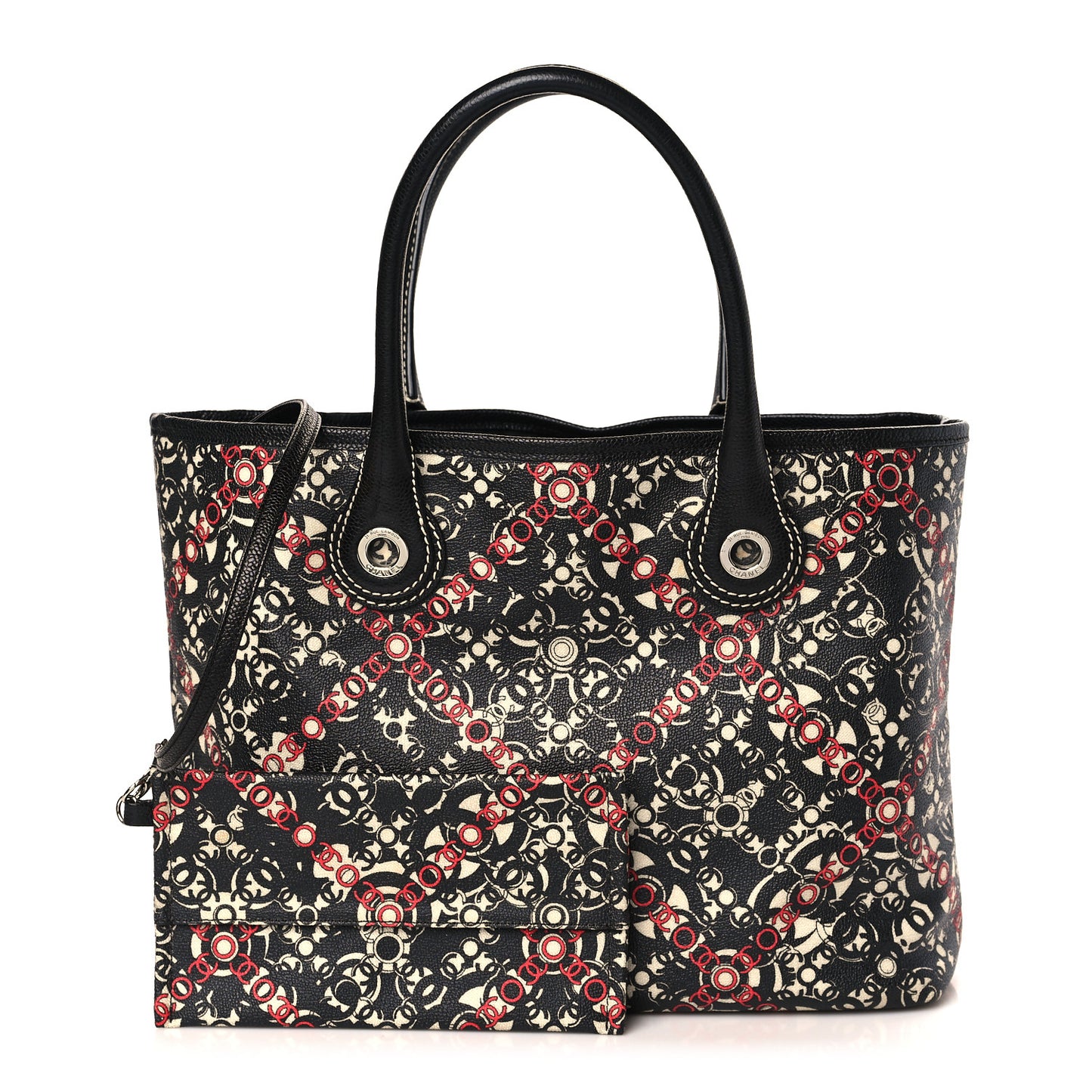 Coated Canvas Coco Small Tote Black