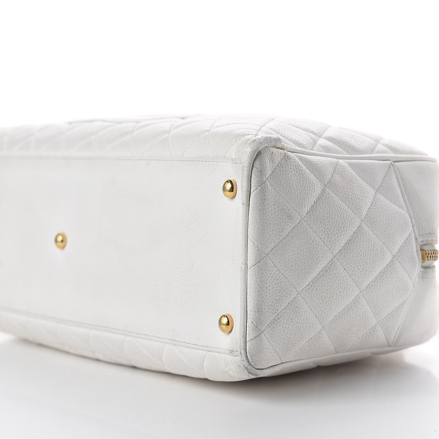Chanel Caviar Quilted Large Bowler White 7 of 18