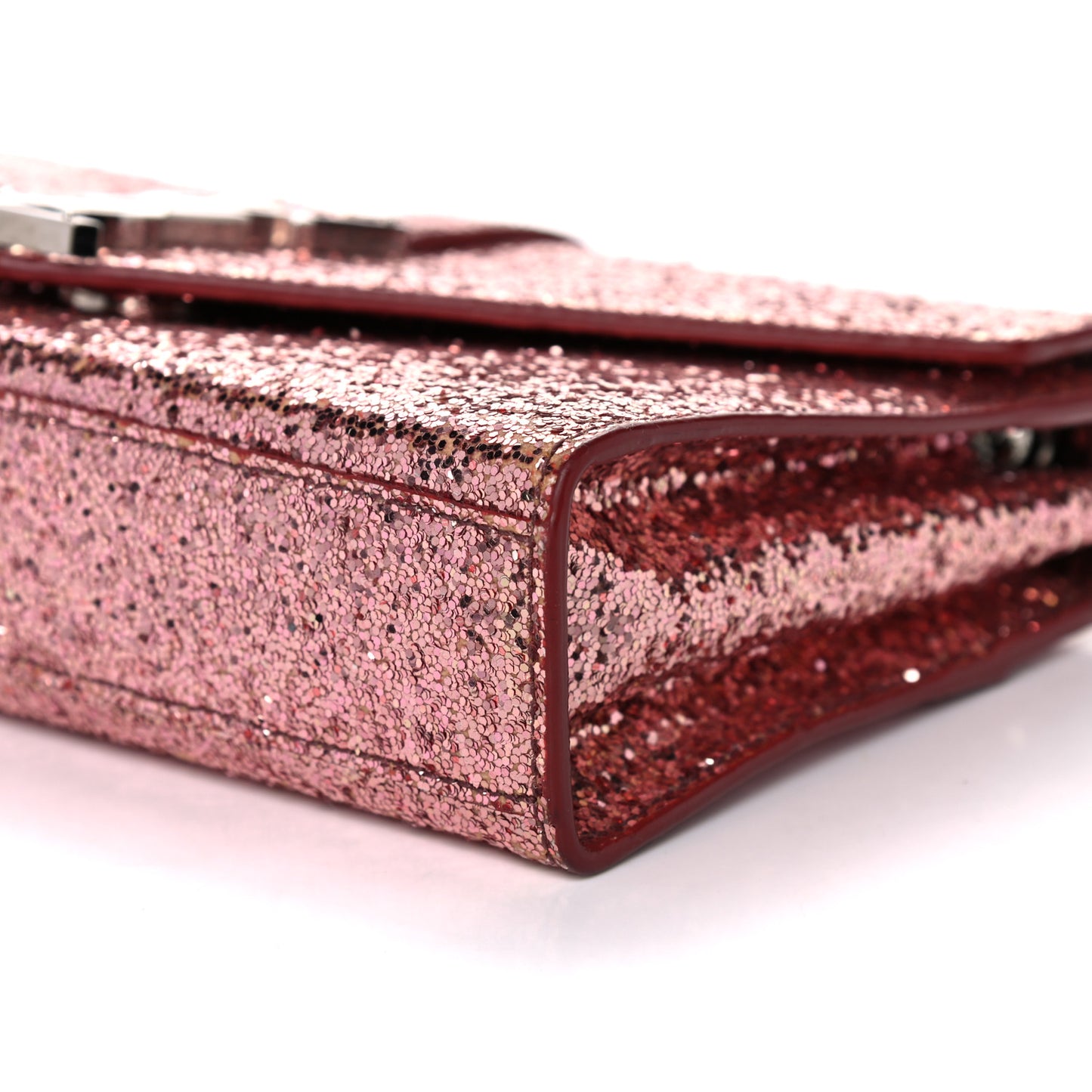 Glitter Monogram Galactica Satchel Pink