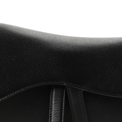 Christian Dior Grained Calfskin Saddle Bag Black 8 of 10