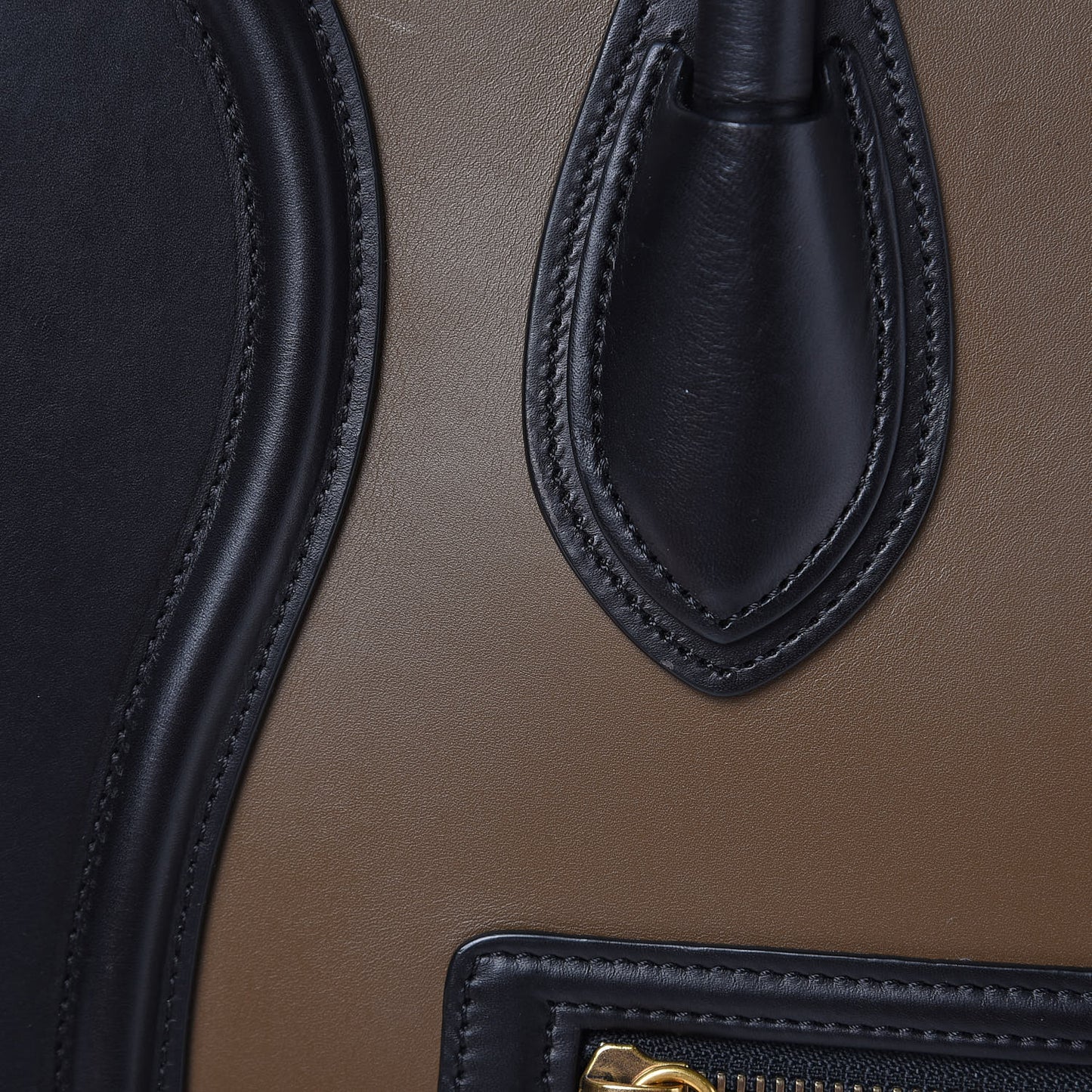 Satin Calfskin Mini Tri-Color Luggage Dark Grey