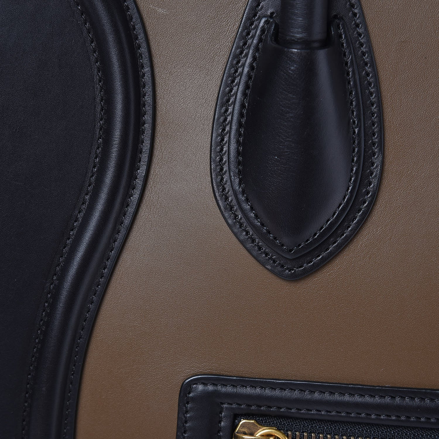 Celine Satin Calfskin Mini Tri-Color Luggage Dark Grey 12 of 19