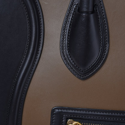 Celine Satin Calfskin Mini Tri-Color Luggage Dark Grey 12 of 19