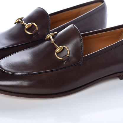 Gucci Calfskin Womens Jordaan Loafers 37.5 Fondente Brown 9 of 11