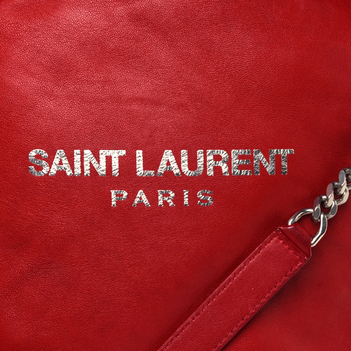 Lambskin Teddy Drawstring Bag Eros Red