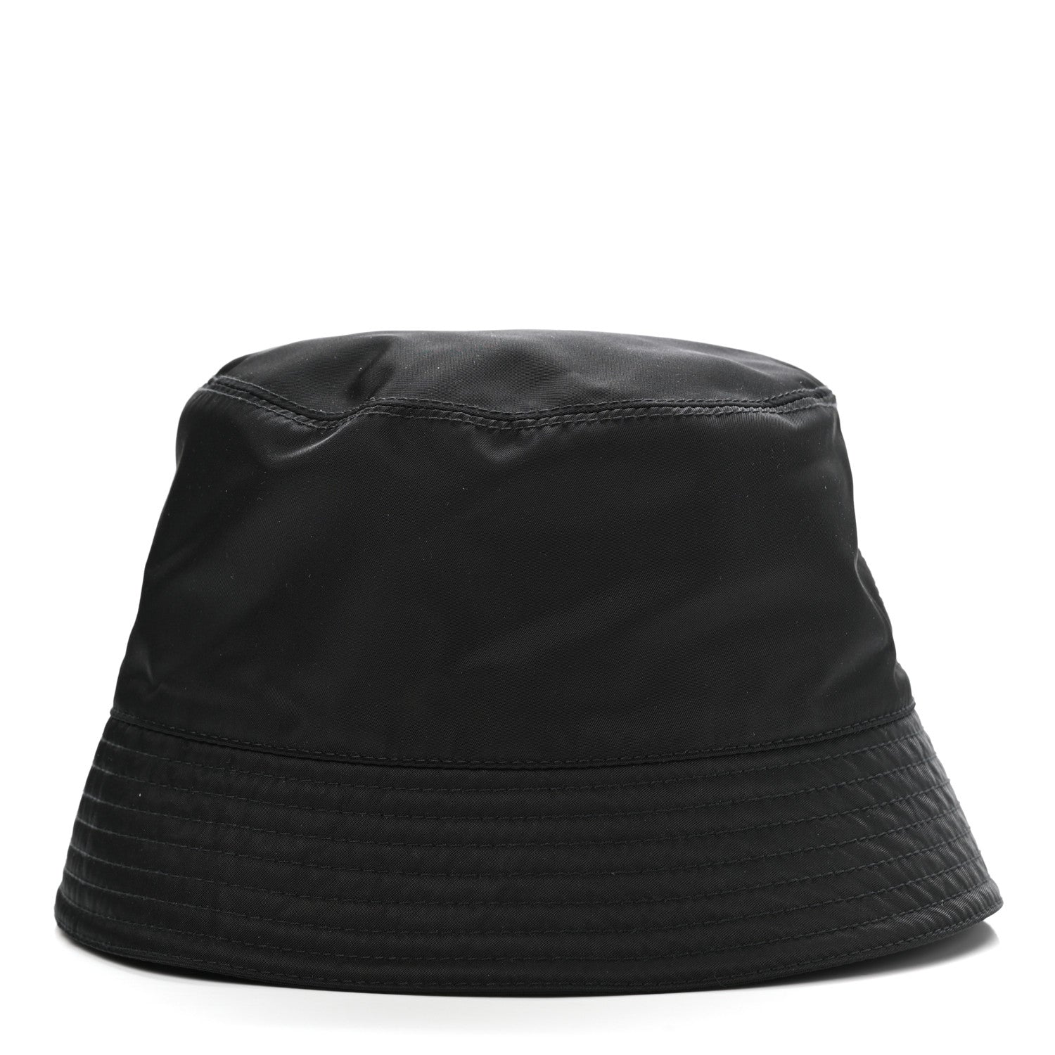 Prada Re-Nylon Metal Triangle Logo Mens Bucket Hat L Black 5 of 8