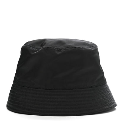 Prada Re-Nylon Metal Triangle Logo Mens Bucket Hat L Black 5 of 8