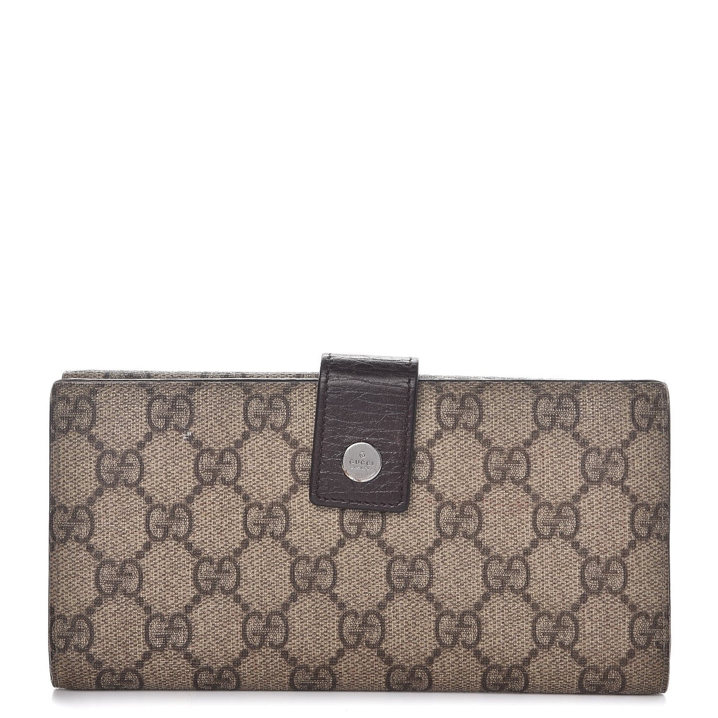 GG Plus Monogram Ladies GG Continental Wallet Beige Ebony Cocoa