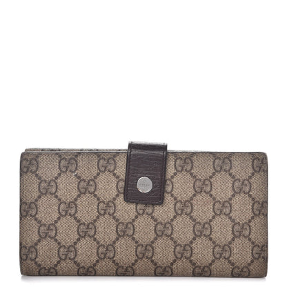 Gucci GG Plus Monogram Ladies GG Continental Wallet Beige Ebony Cocoa 1 of 7