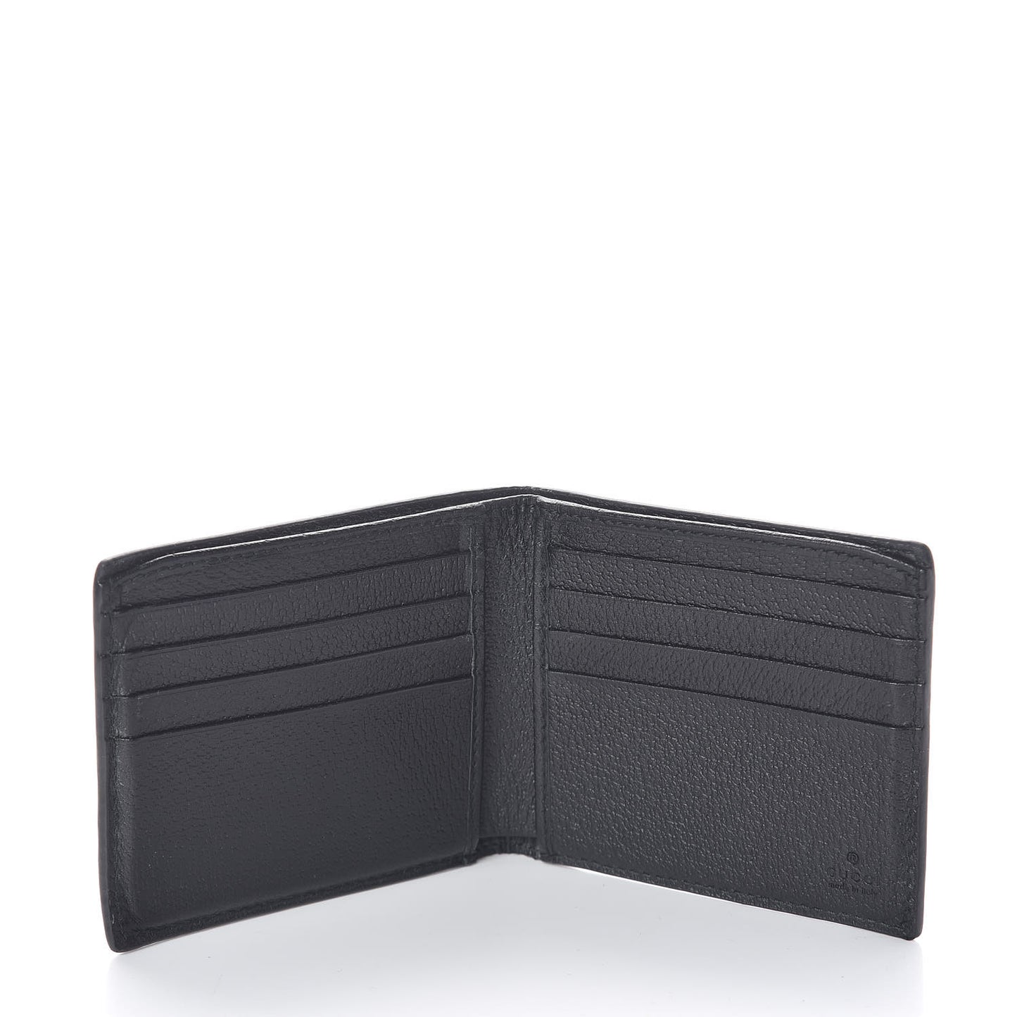 Calfskin Boar Effect GG Marmont Bi-Fold Wallet Black