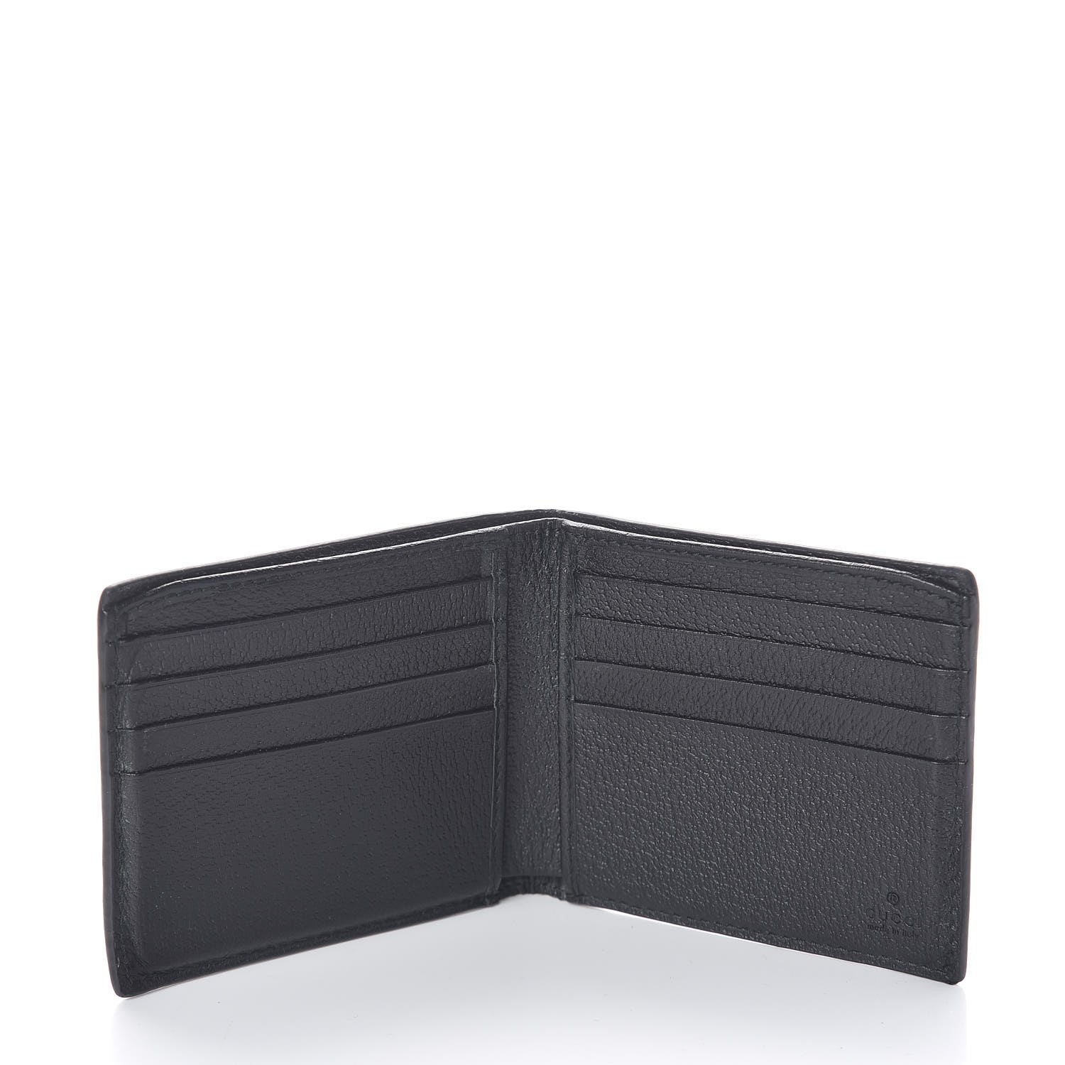 Gucci Calfskin Boar Effect GG Marmont Bi-Fold Wallet Black 5 of 6