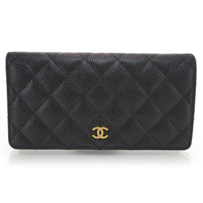 Chanel Caviar Quilted Yen Wallet Black 1 of 8