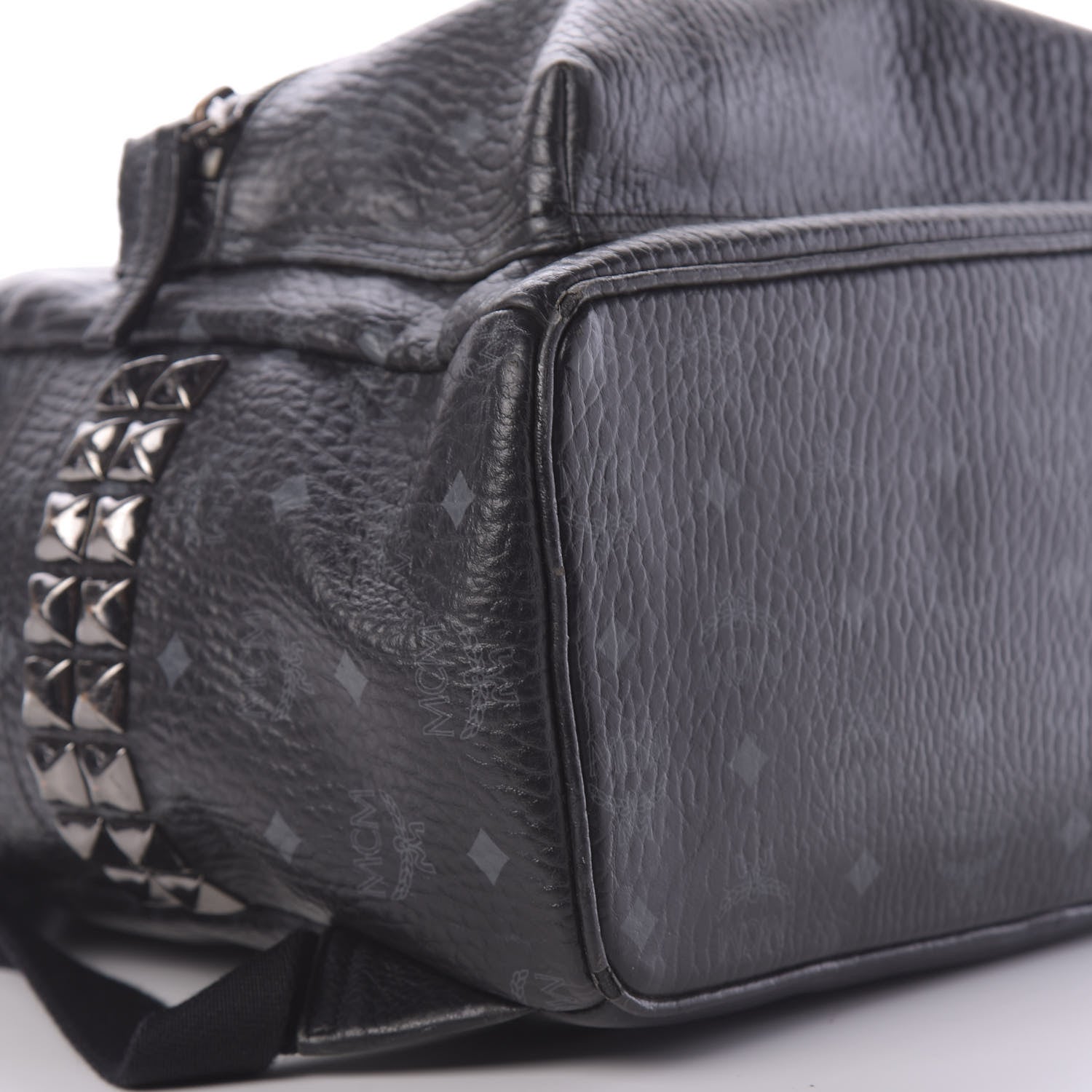 MCM Visetos Medium Side Studs Stark Backpack Black 5 of 18