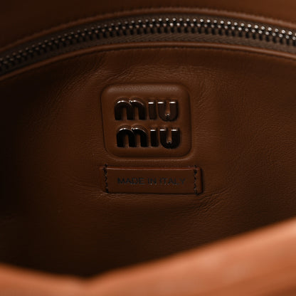 Miu Miu Nappa Aviator Pocket Top Handle Bag  Rovere 6 of 9