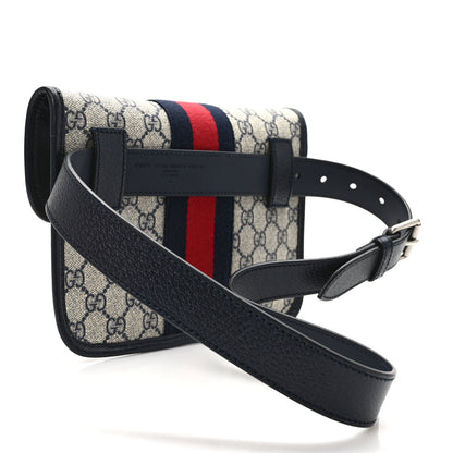 Gucci GG Supreme Monogram Web Small Ophidia Belt Bag 90 36 Beige Navy 3 of 10