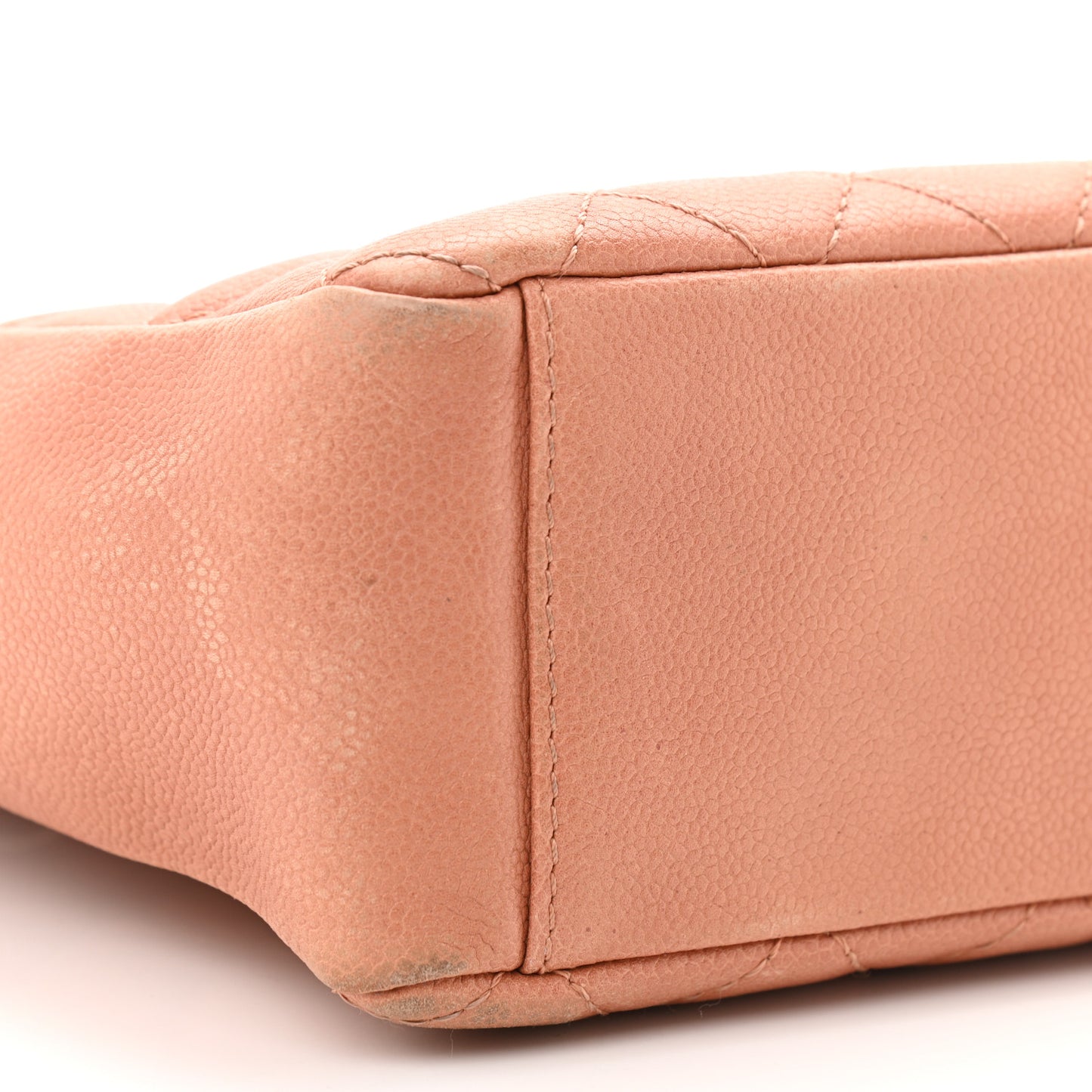 Caviar Quilted Petit Shopping Tote PST Light Red