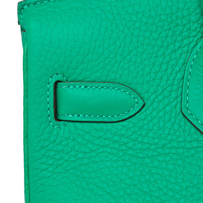 Hermes Taurillon Clemence Birkin 30 Menthe 8 of 31