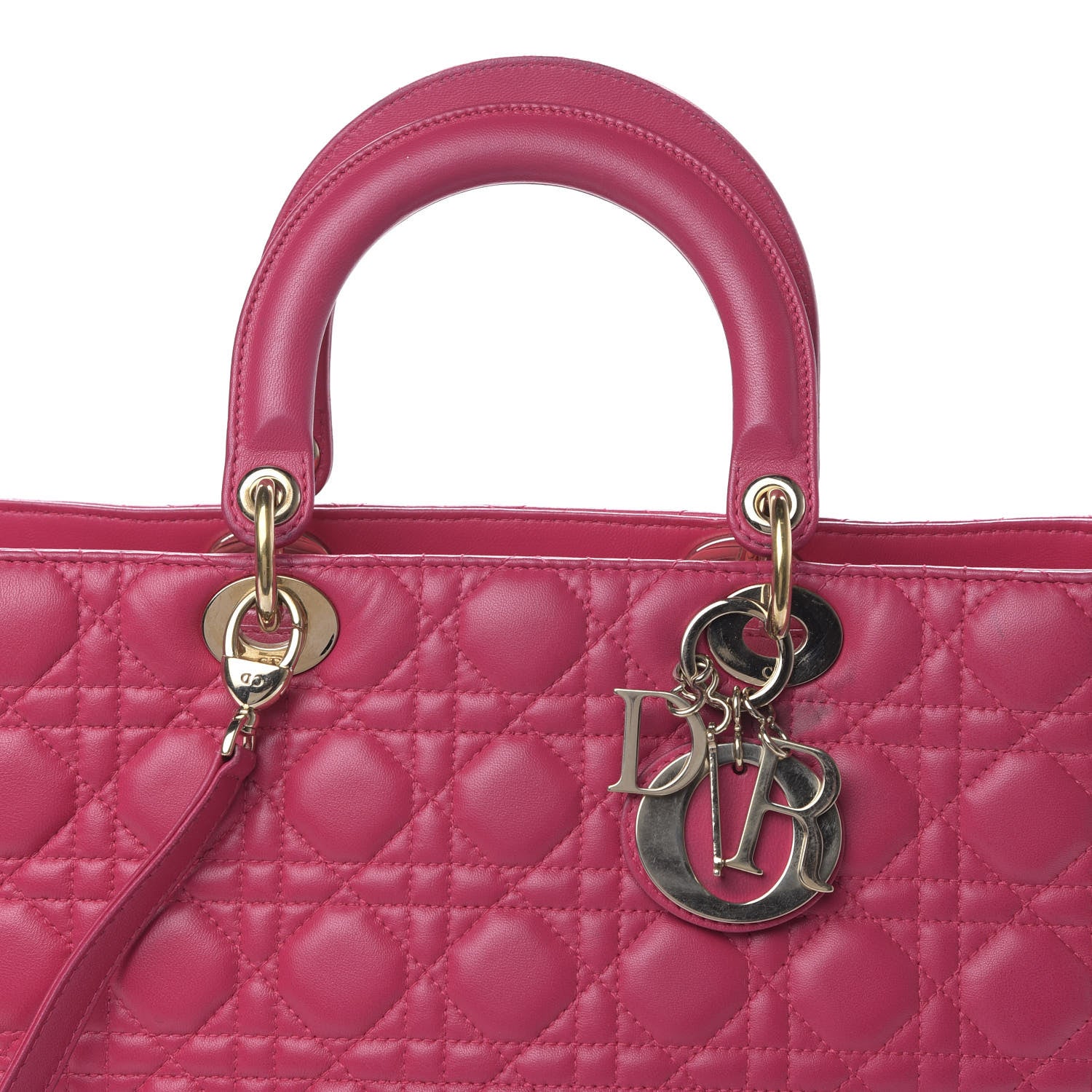 Christian Dior Lambskin Cannage Large Lady Dior Pink 13 of 13
