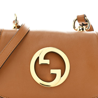 Gucci Roxy Calfskin Web Mini Blondie Shoulder Bag Cognac 8 of 10