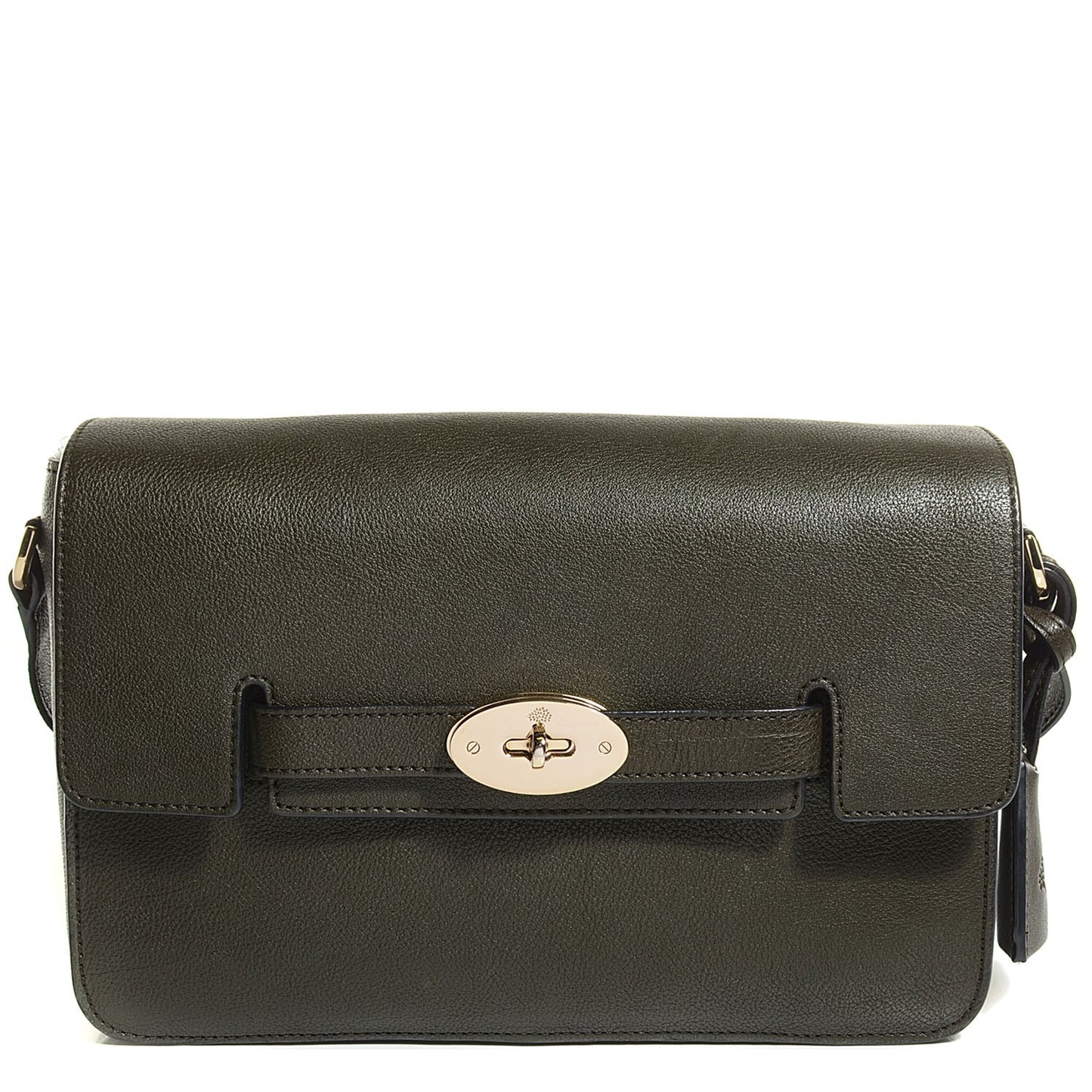 Silky Nappa Bayswater Shoulder Bag Evergreen