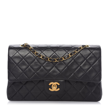 Chanel Lambskin Quilted Medium Double Flap Black 1 of 10