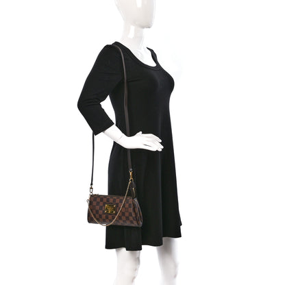 Louis Vuitton Damier Ebene Eva Clutch 2 of 9