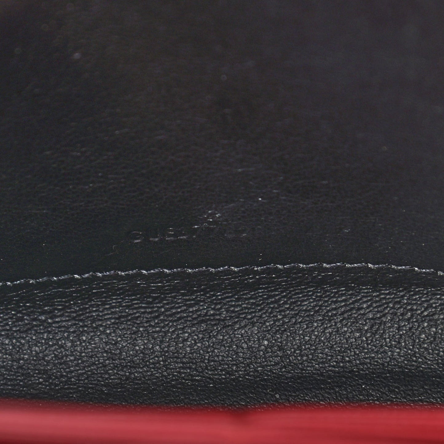 Grain De Poudre Matelasse Chevron Monogram Chain Wallet Red
