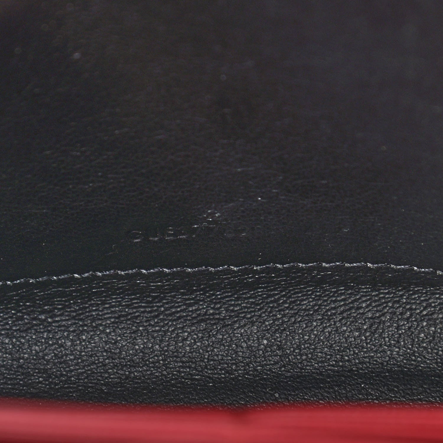 Saint Laurent Grain De Poudre Matelasse Chevron Monogram Chain Wallet Red 10 of 10