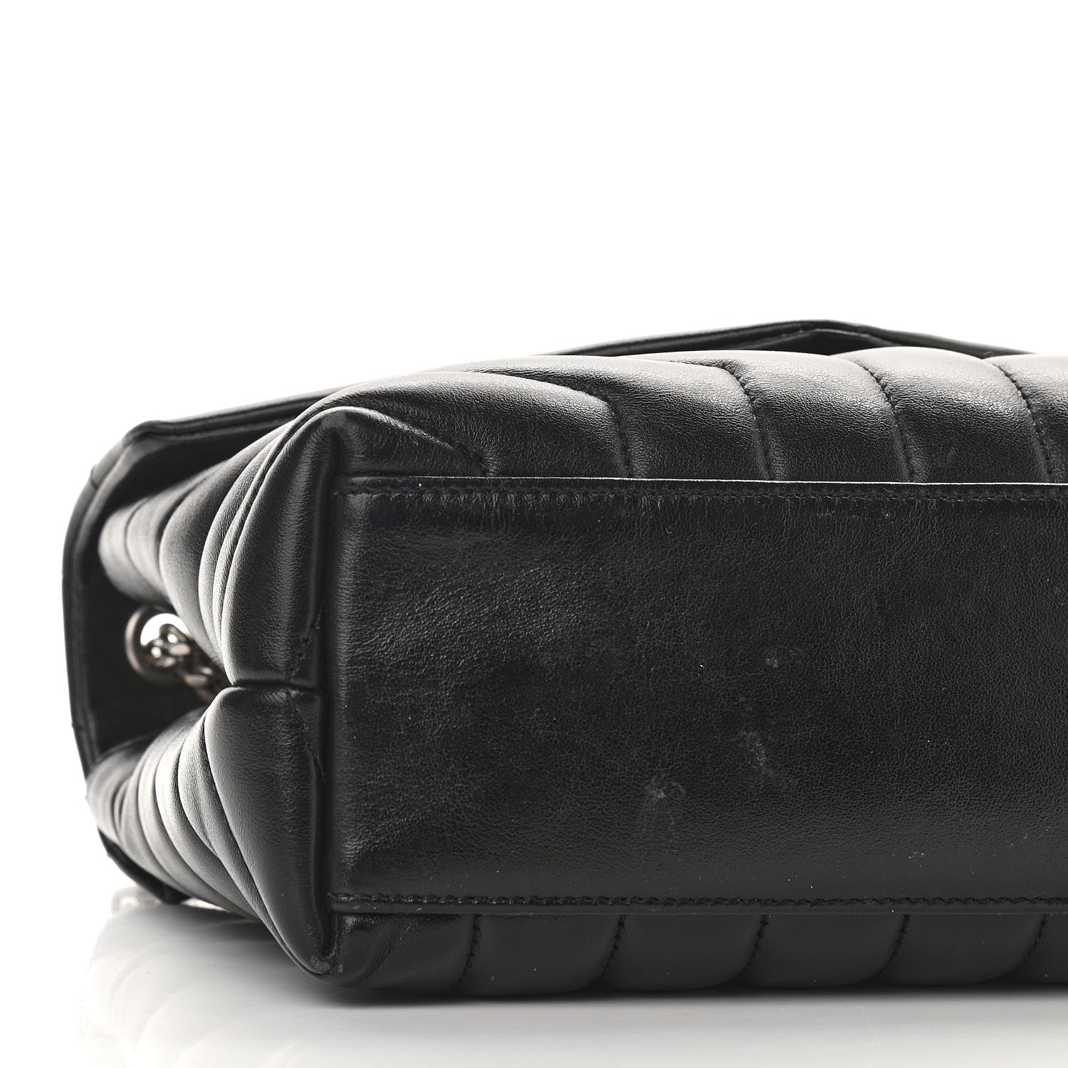 Saint Laurent Calfskin Y Quilted Monogram Small Loulou Chain Satchel Black 6 of 10