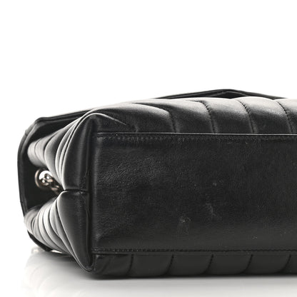 Saint Laurent Calfskin Y Quilted Monogram Small Loulou Chain Satchel Black 6 of 10