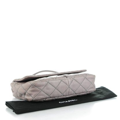 Chanel Calfskin Quilted Large Retro Chain Flap Grey 4 of 10
