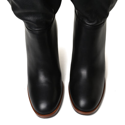 Gucci Deauville Calfskin Cinched Knee High Boots 36 Black 5 of 12