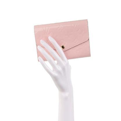 Louis Vuitton Vernis Sarah Compact Wallet Rose Ballerine 2 of 7