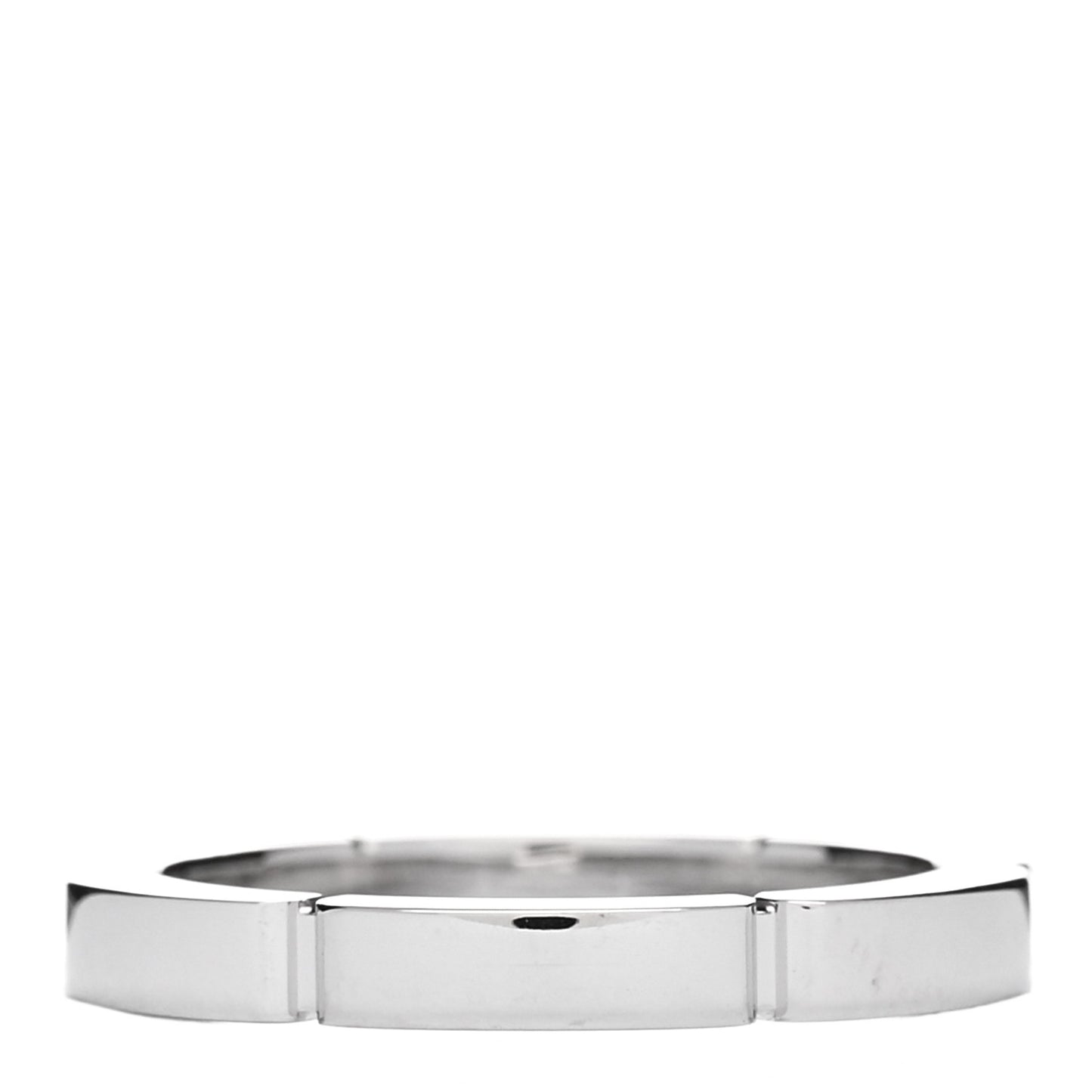 18K White Gold Diamond Maillon Panthere Wedding Band Ring 49 5