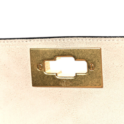 Valentino Garavani Grained Calfskin Large Roman Stud Shoulder Bag Light Ivory 7 of 12