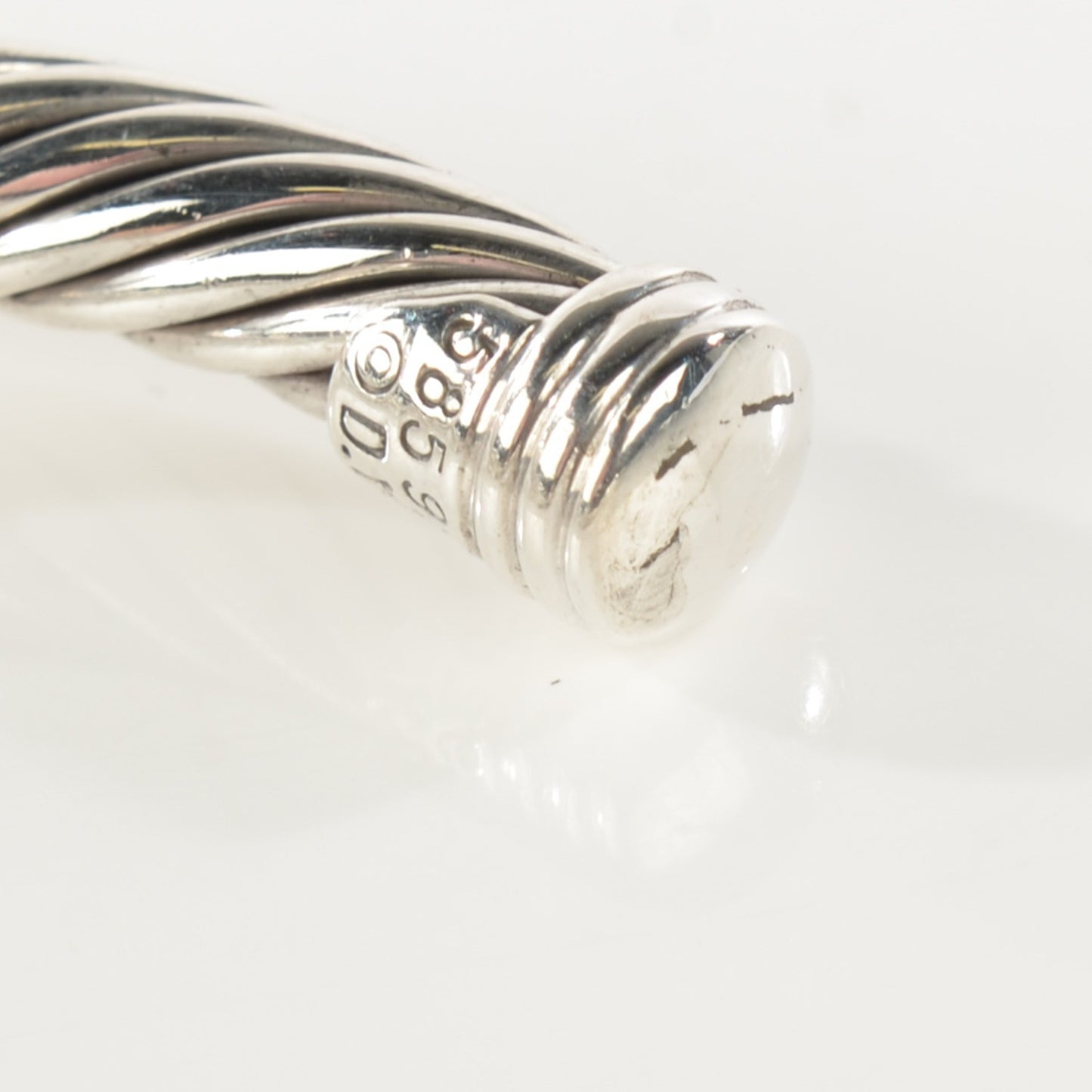 Sterling Silver 14K Yellow Gold 5mm Triple X Cable Bracelet