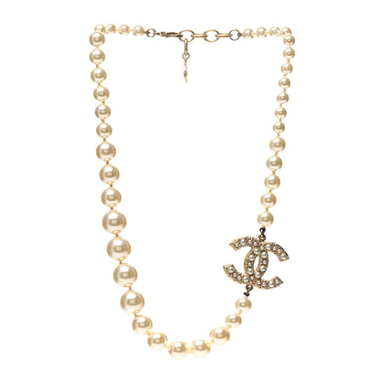 Chanel Pearl CC 100th Anniversary Necklace Light Gold 3 of 6
