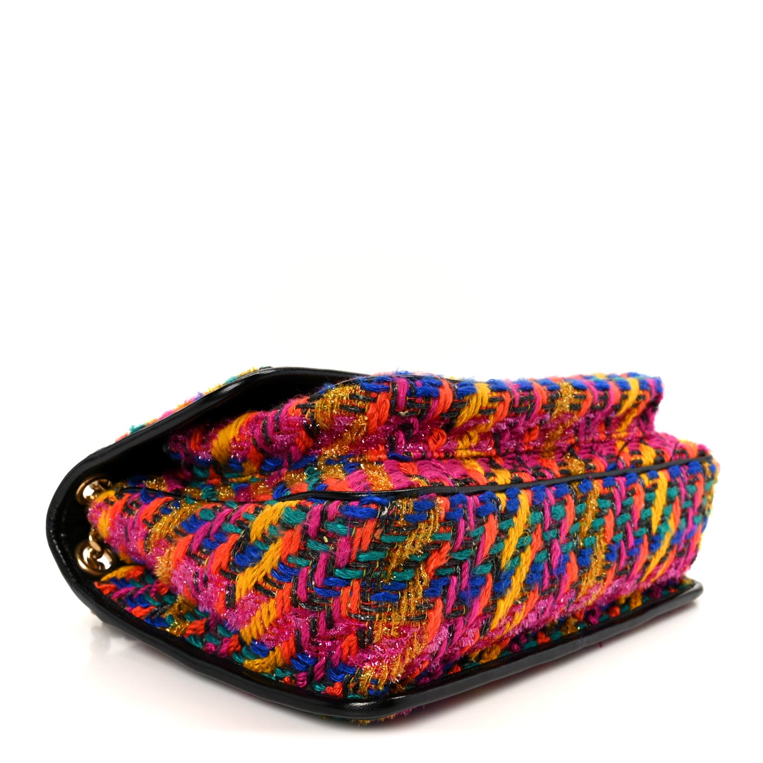 Saint Laurent Tweed Calfskin Matelasse Monogram Medium Niki Chain Satchel Multicolor 4 of 11