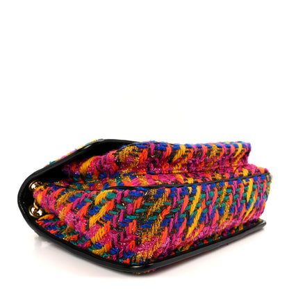 Saint Laurent Tweed Calfskin Matelasse Monogram Medium Niki Chain Satchel Multicolor 4 of 11